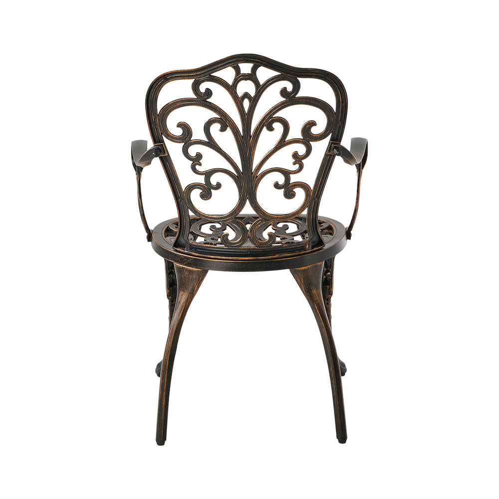 Outdoor Patio Chair Cast Aluminium 47x48x87cm