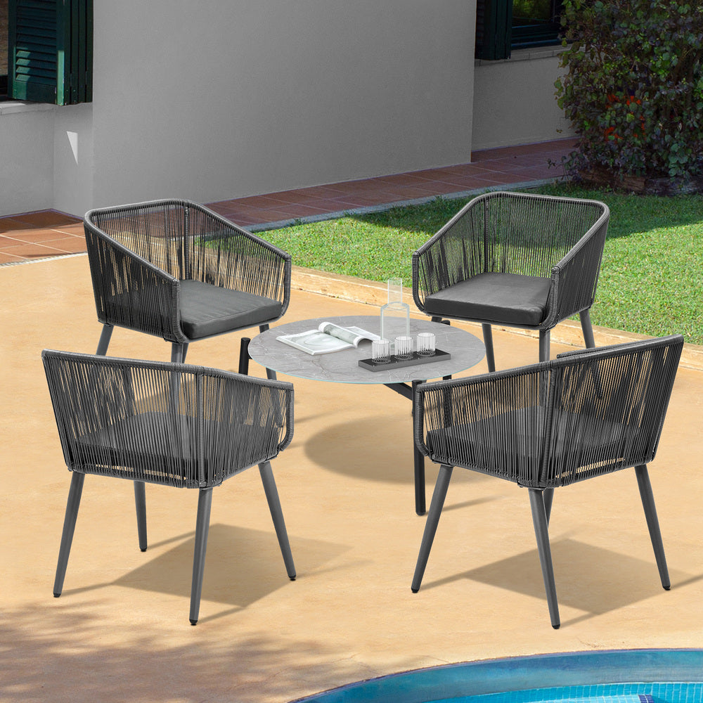 5pc Outdoor Patio Set Lounge Furniture Setting