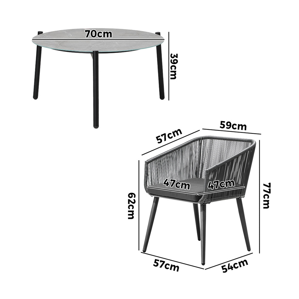 5pc Outdoor Patio Set Lounge Furniture Setting