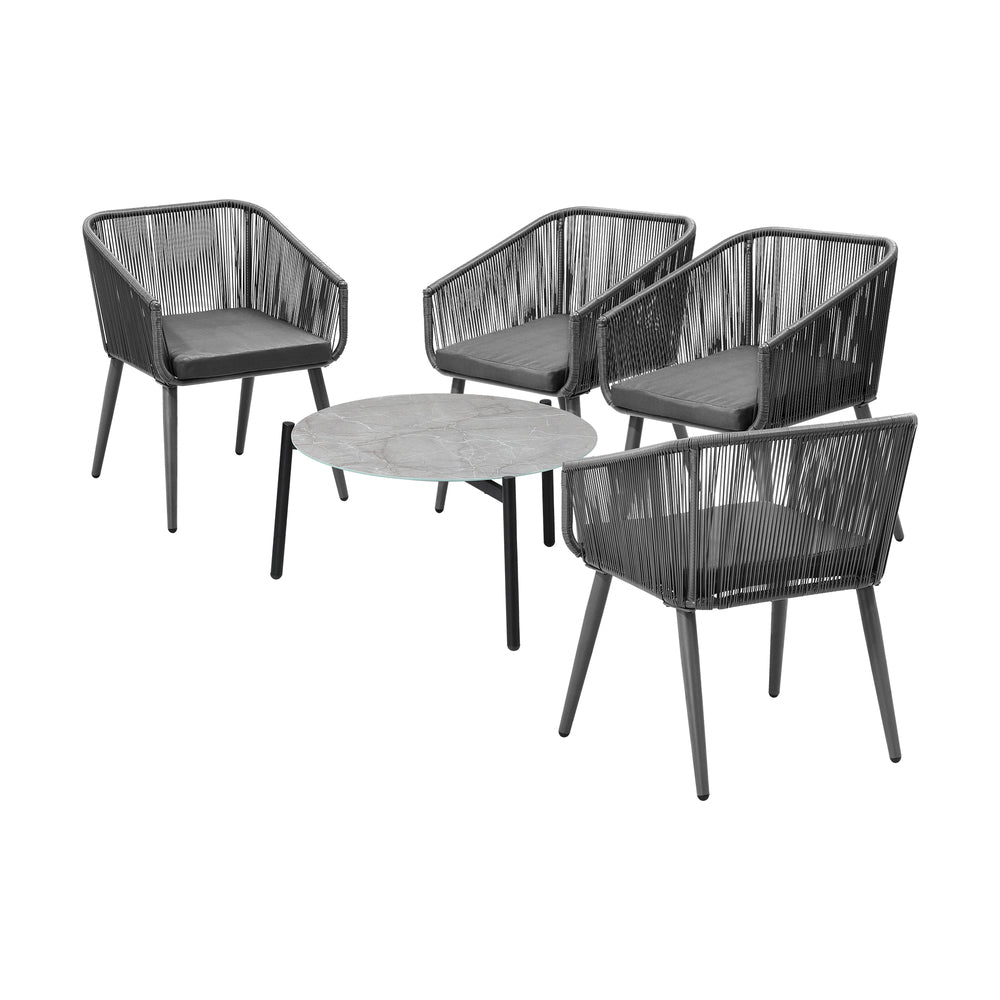 5pc Outdoor Patio Set Lounge Furniture Setting