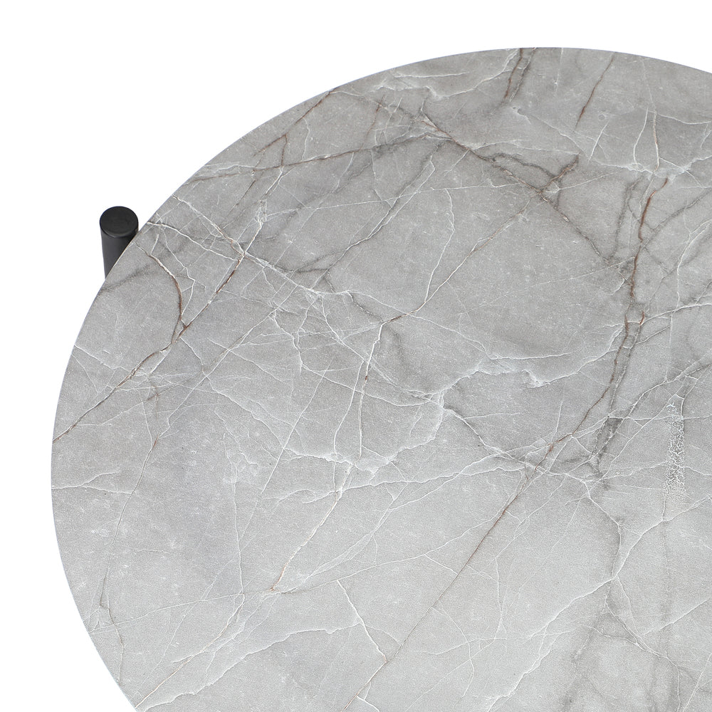 Outdoor Coffee Side Marble Table Desk 50cm Grey