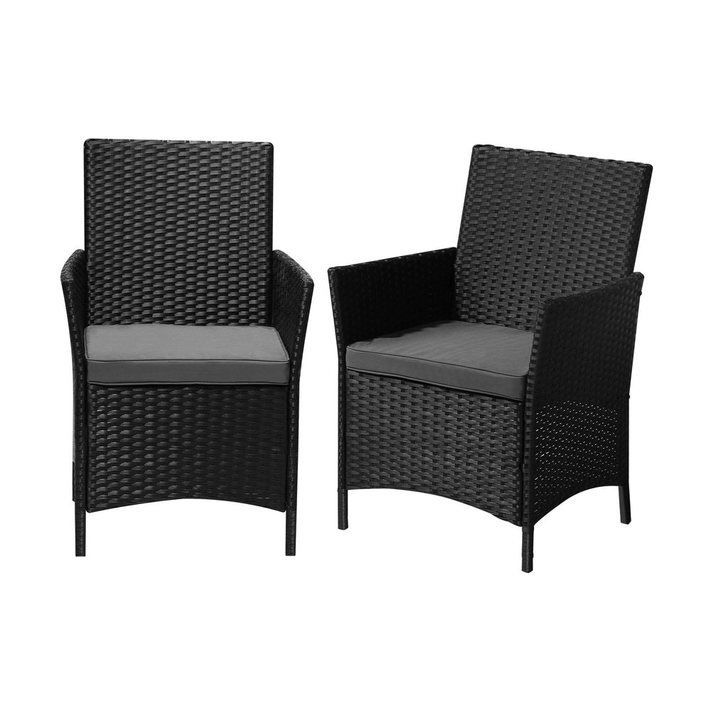Outdoor Dining Chairs Rattan Outdoor Patio Chairs Furniture Set of 2