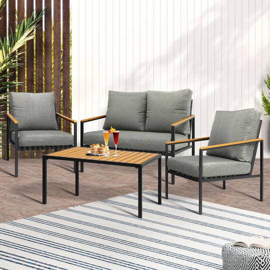 Outdoor Furniture 4-Piece Setting Bistro Set Dining Chairs