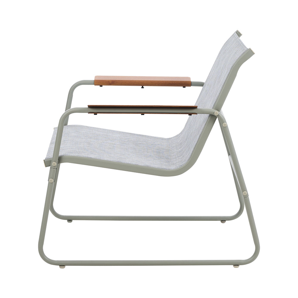 2PCS Outdoor Patio Armchair Textilene Weather-Resistant Garden Balcony Furniture