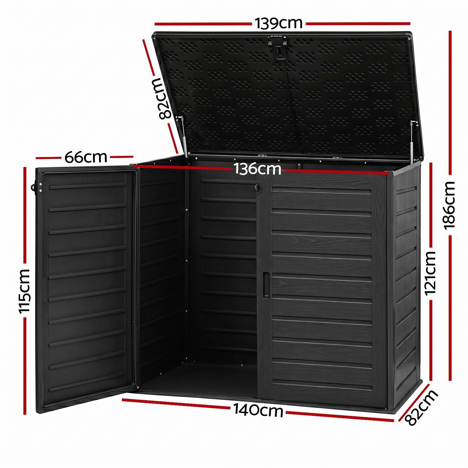 Outdoor Storage Box 1170L Lockable Garden Shed | Simpledeals