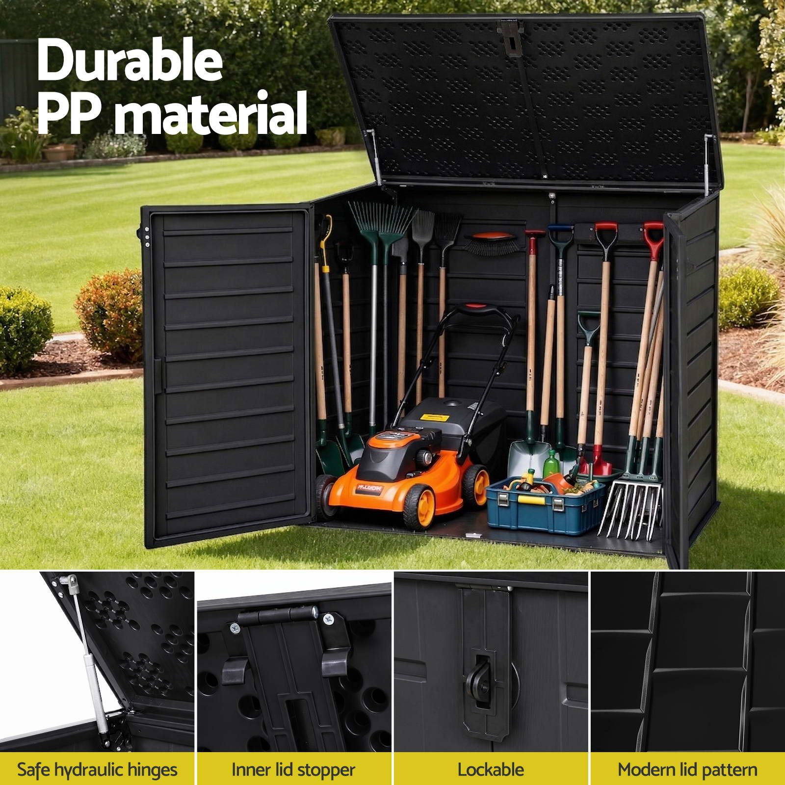 Outdoor Storage Box 1170L Lockable Garden Shed | Simpledeals