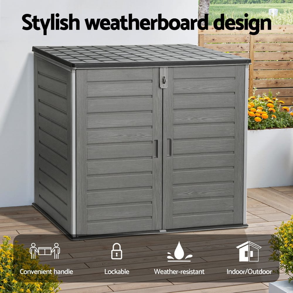 Outdoor Storage Box Large Grey 140x82x121cm