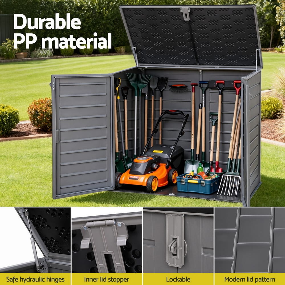 Outdoor Storage Box Large Grey 140x82x121cm