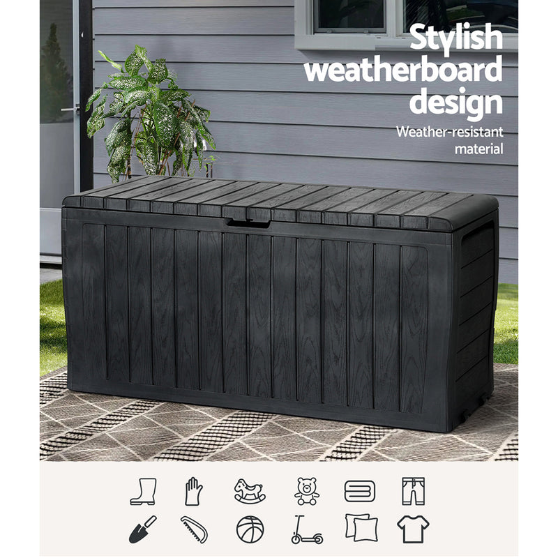 Outdoor Storage Box 220L Lockable Organiser Garden Deck Toy
