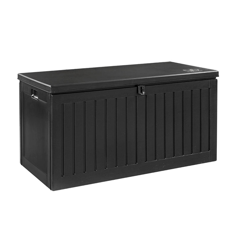 Outdoor Storage Box 270L Container Lockable Garden Bench Tool Shed Black - Gardeon Toy Indoor Chest