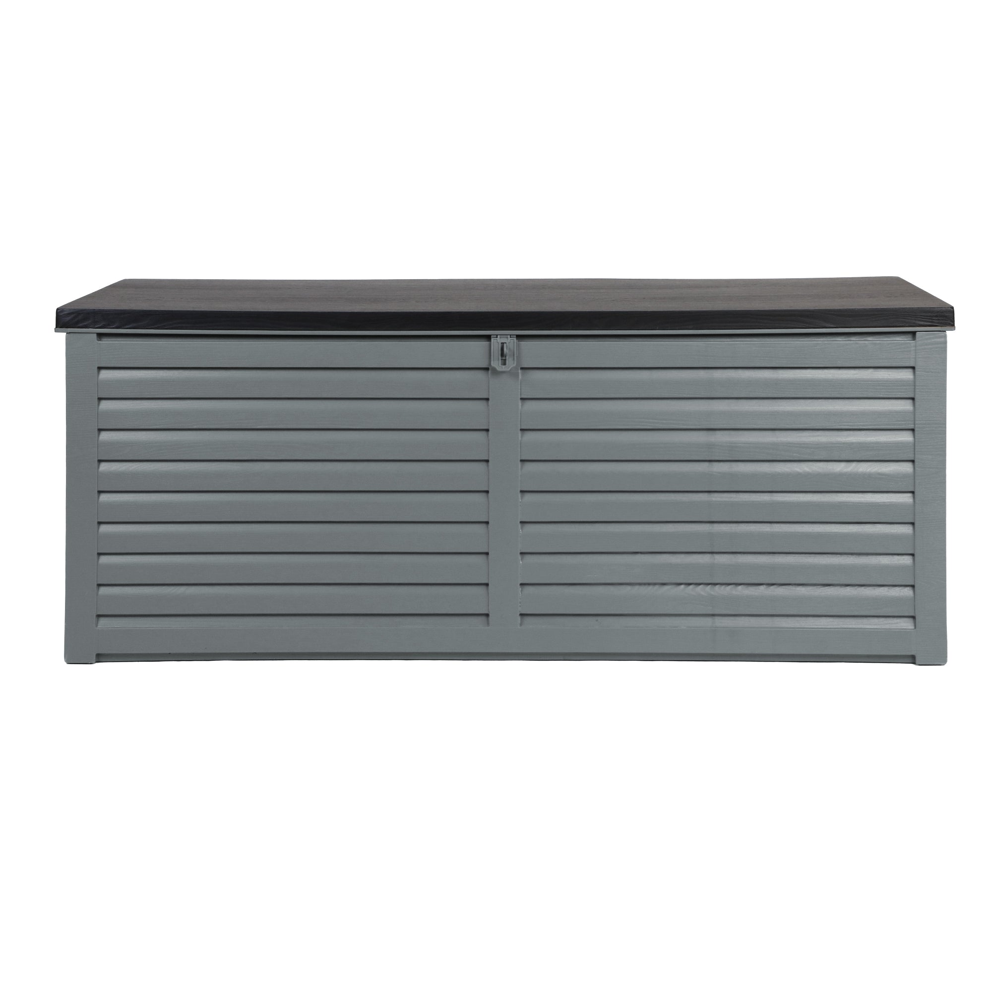 Outdoor Storage Box 390L Container Lockable Garden Bench Tools Toy Shed Black