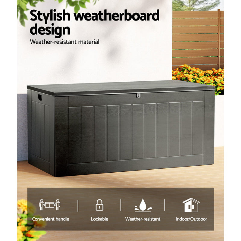 Outdoor Storage Box 830L Container Lockable Garden Bench