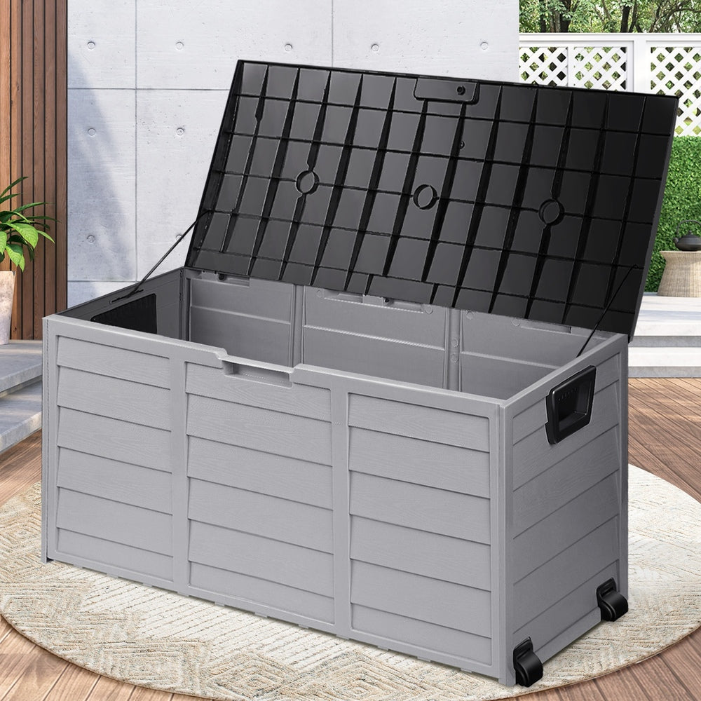 Outdoor Storage Box Cabinet Container Garden Chest Deck Tool Lockable 290L