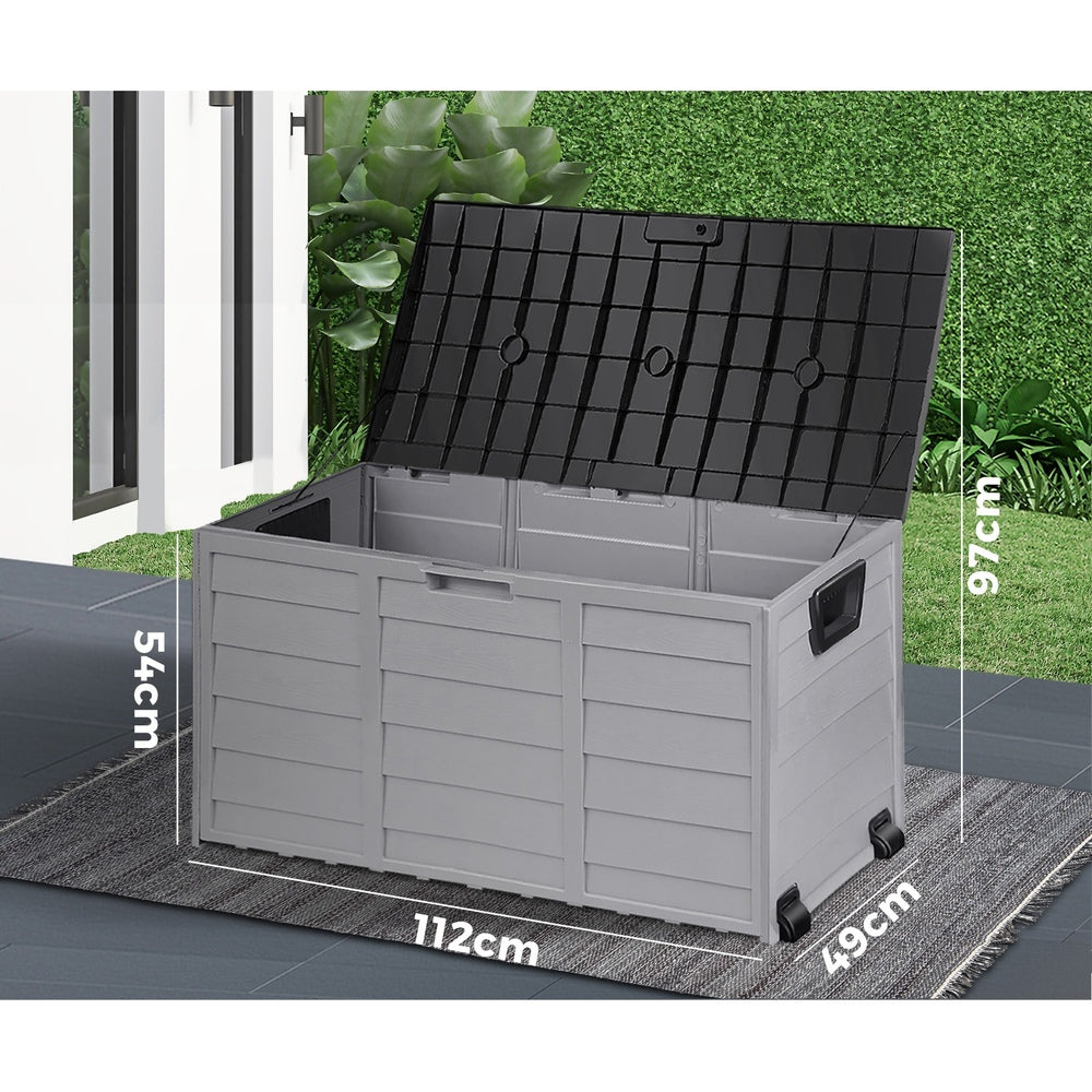 Outdoor Storage Box Cabinet Container Garden Chest Deck Tool Lockable 290L