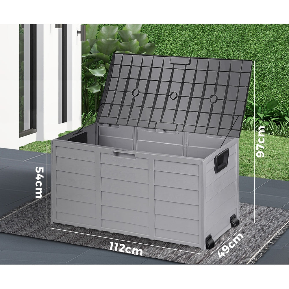 Outdoor Storage Box Cabinet Container Garden Chest Deck Tool Lockable 290L