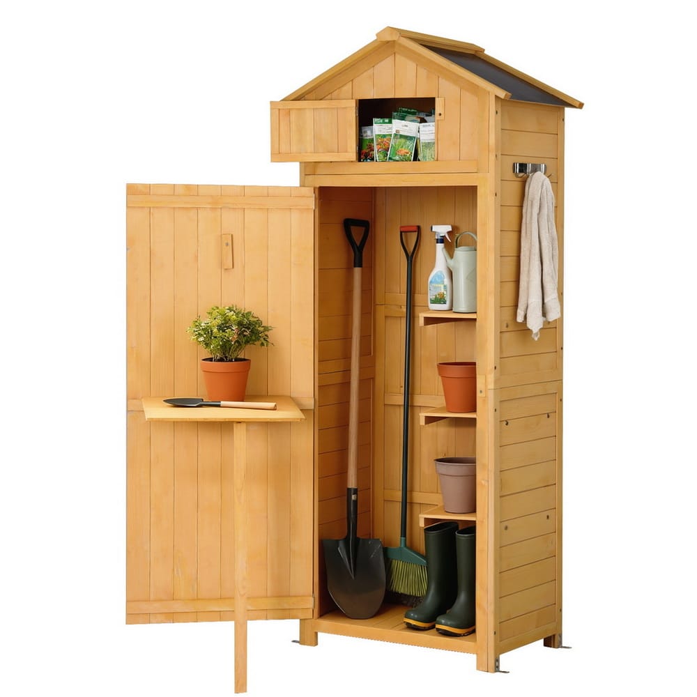 Outdoor Storage Cabinet Natural 182x42x65cm