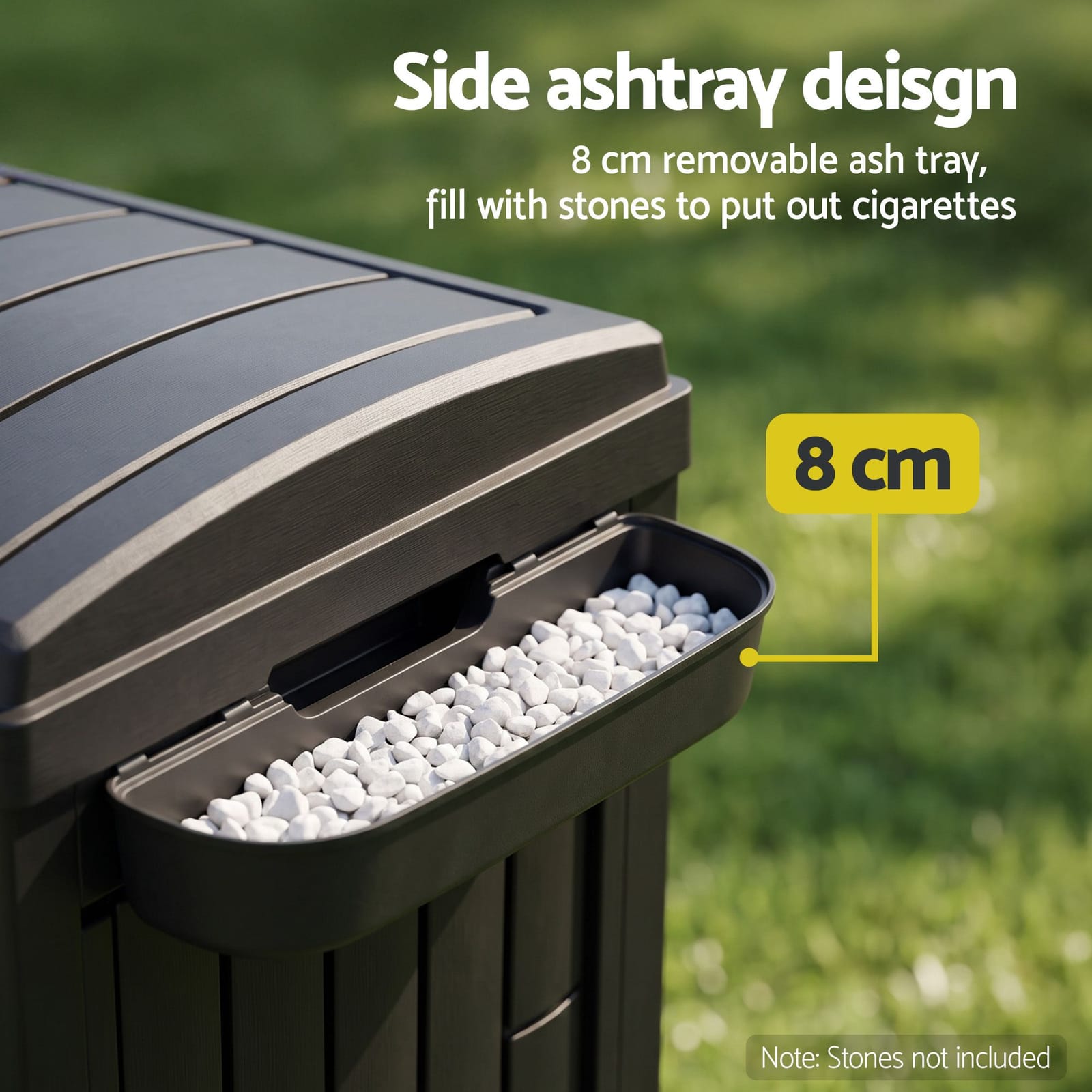 Outdoor Dual Compartment Trash Can 78x41x87cm
