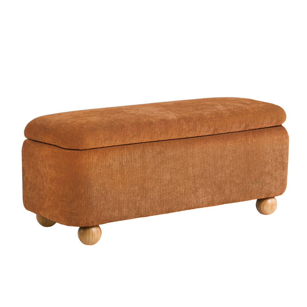 Storage Ottoman Bench Brown 97x40x39cm