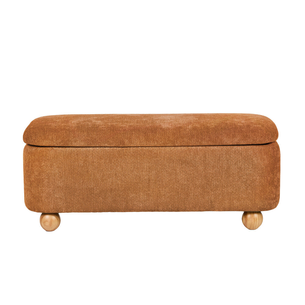 Storage Ottoman Bench Brown 97x40x39cm