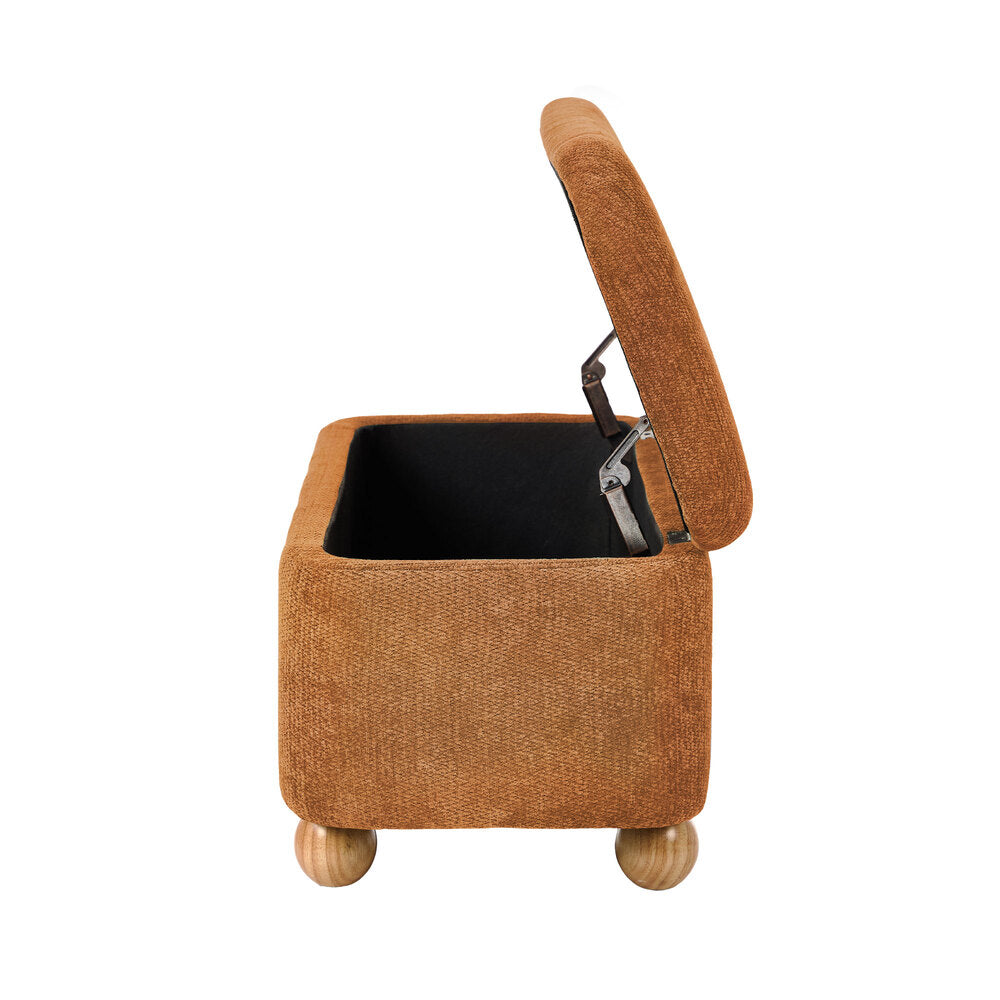 Storage Ottoman Bench Brown 97x40x39cm