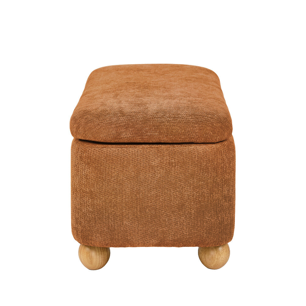 Storage Ottoman Bench Brown 97x40x39cm