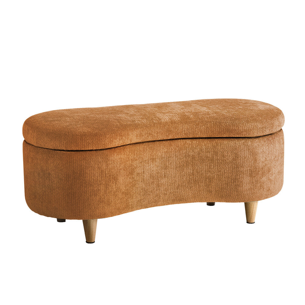 Brown Storage Ottoman Bench 97x40x39cm