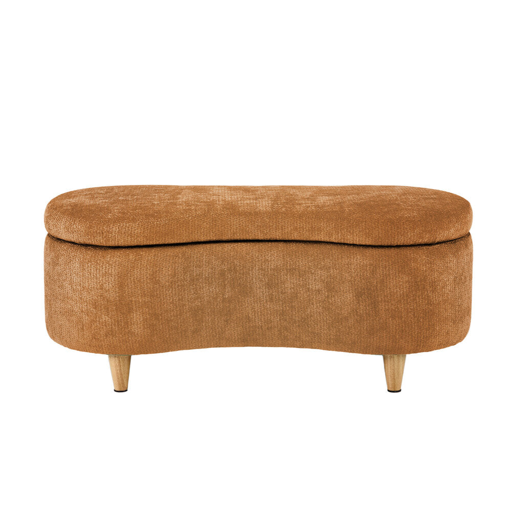 Brown Storage Ottoman Bench 97x40x39cm