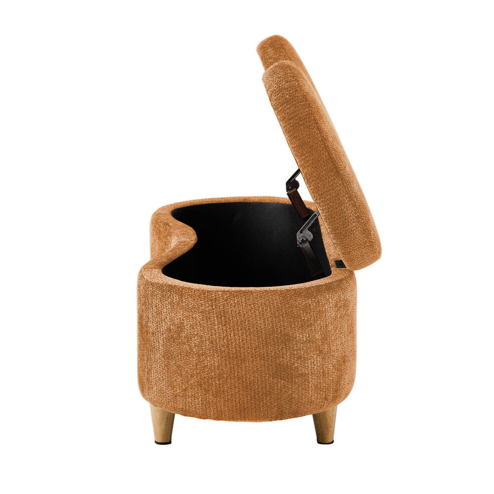 Brown Storage Ottoman Bench 97x40x39cm