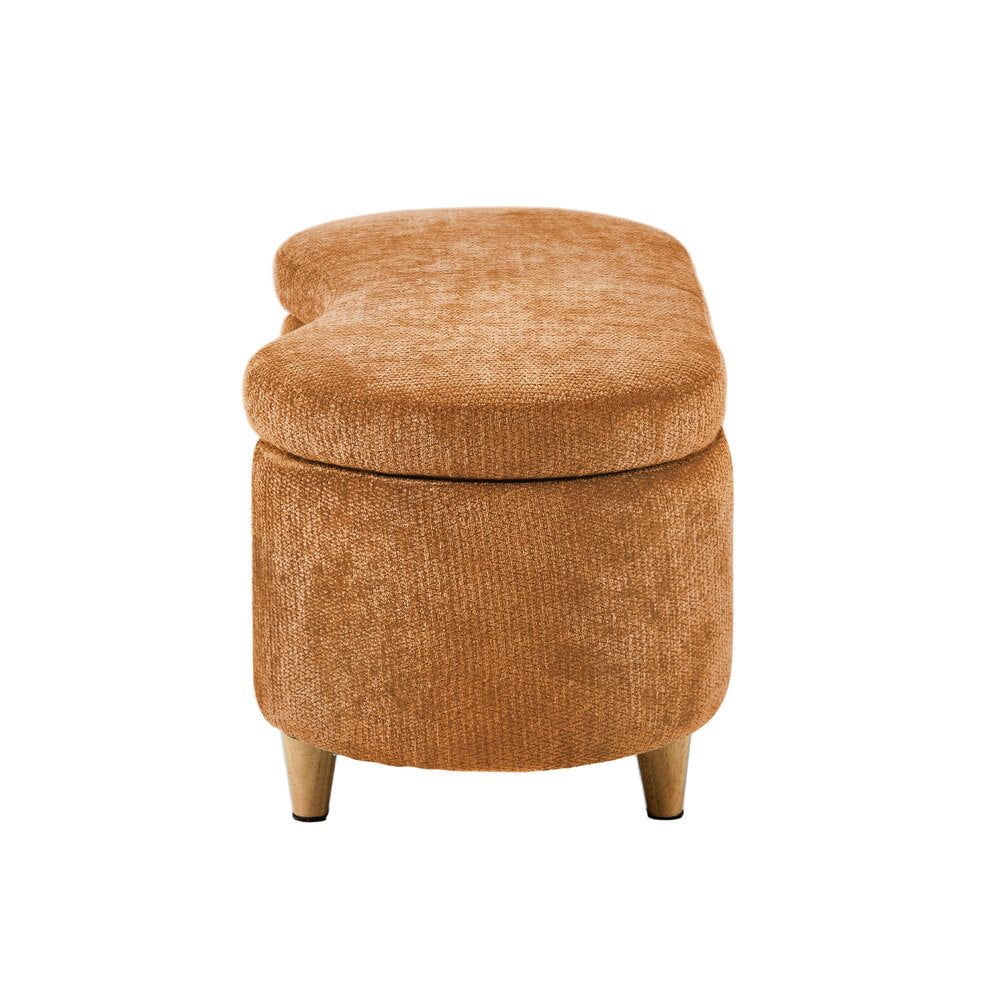 Brown Storage Ottoman Bench 97x40x39cm