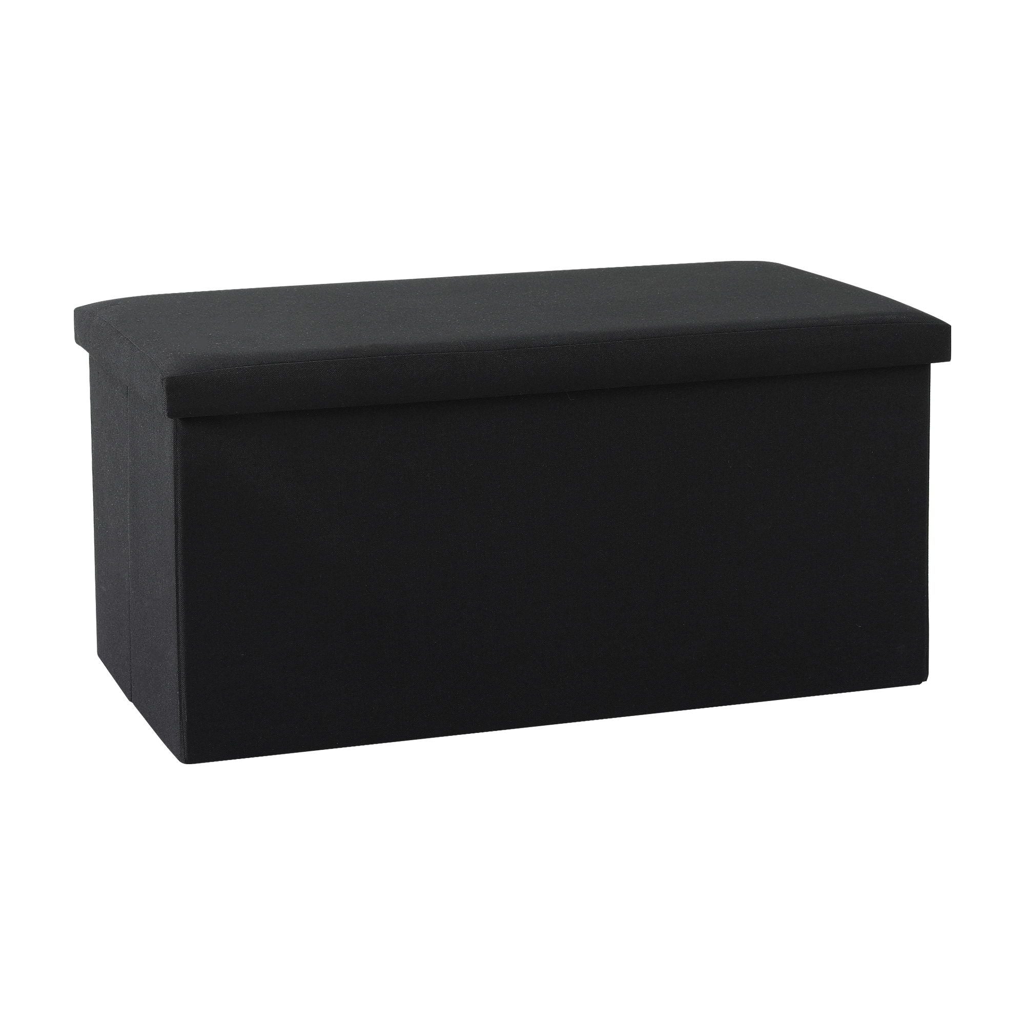 Storage Ottoman Bench Folding Blanket Box Black | Simpledeal