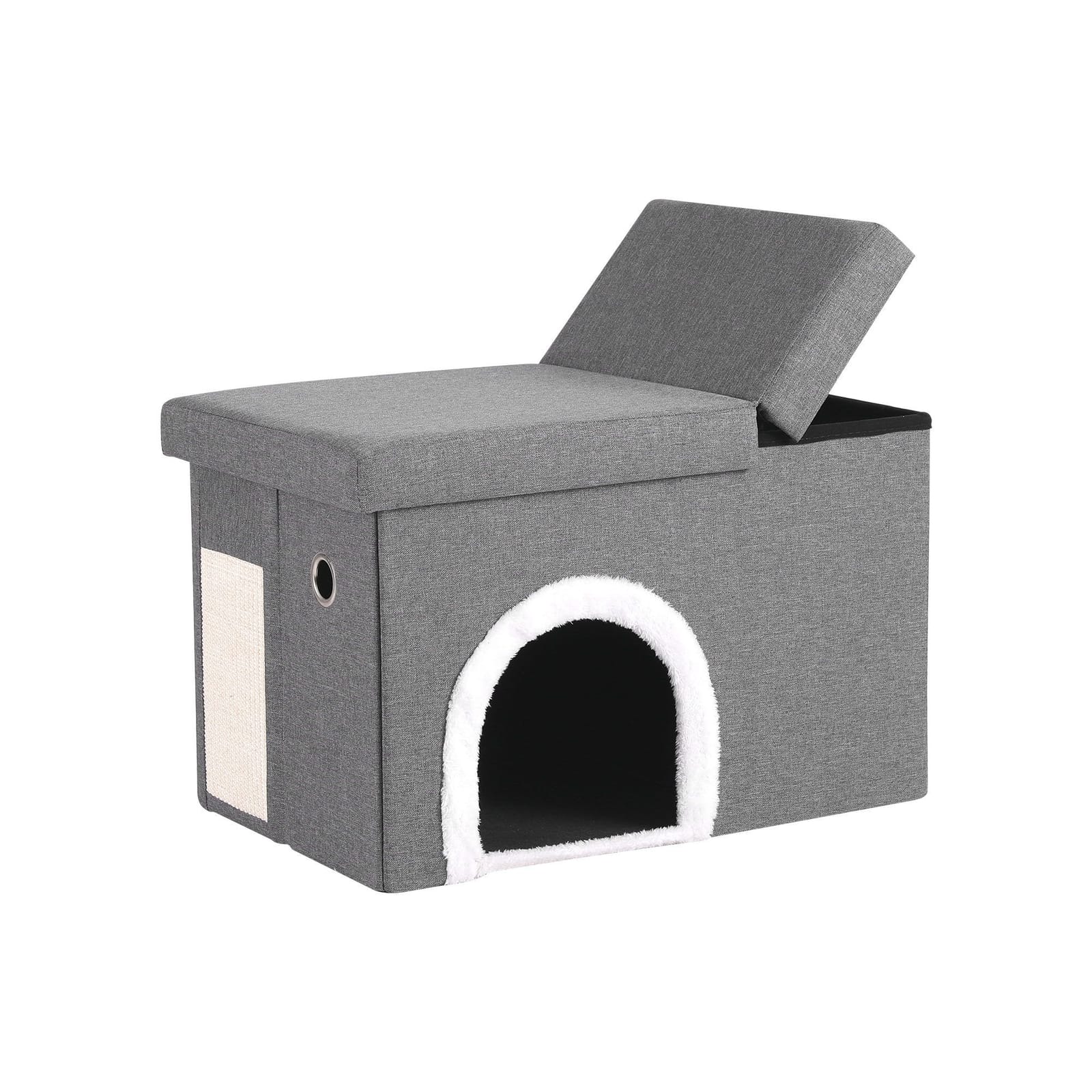 Grey Ottoman Footstool 64x40x40.5cm