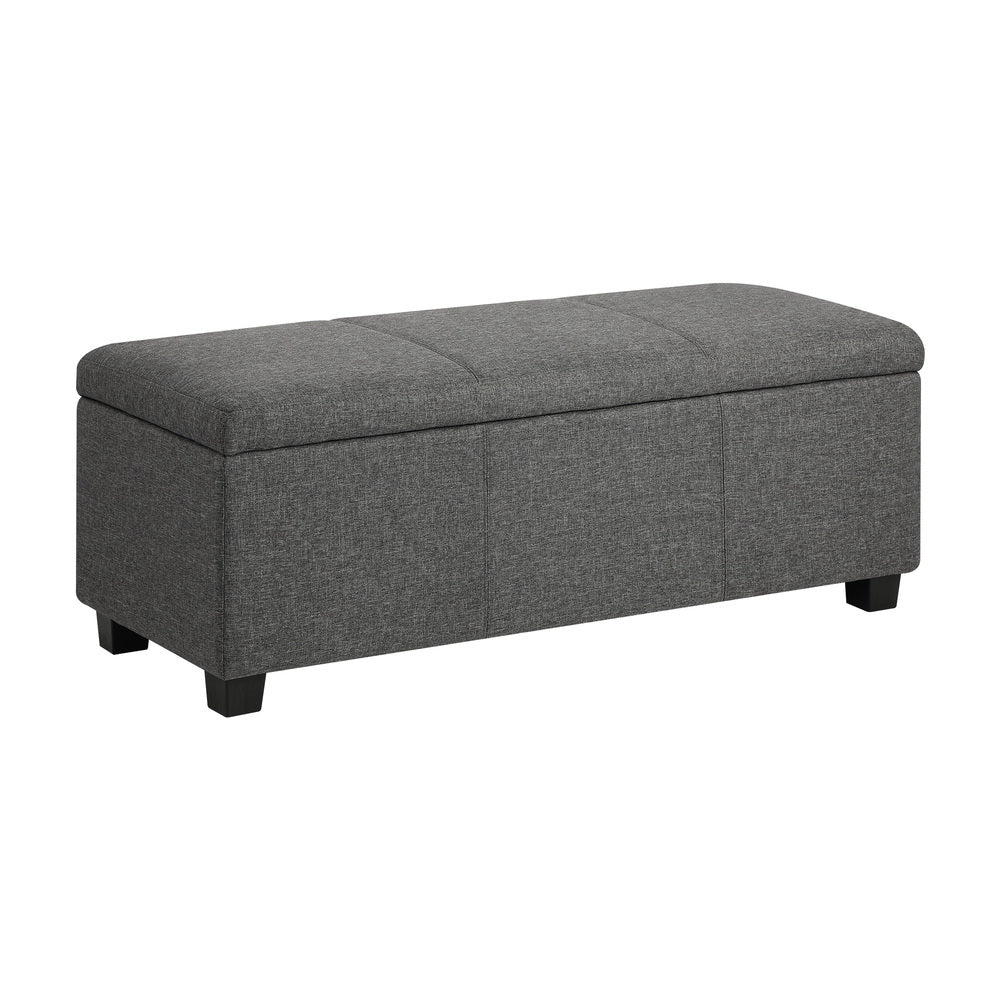 Large Blanket Box Ottoman - Stylish Arm Foot Stool with Ample Storage