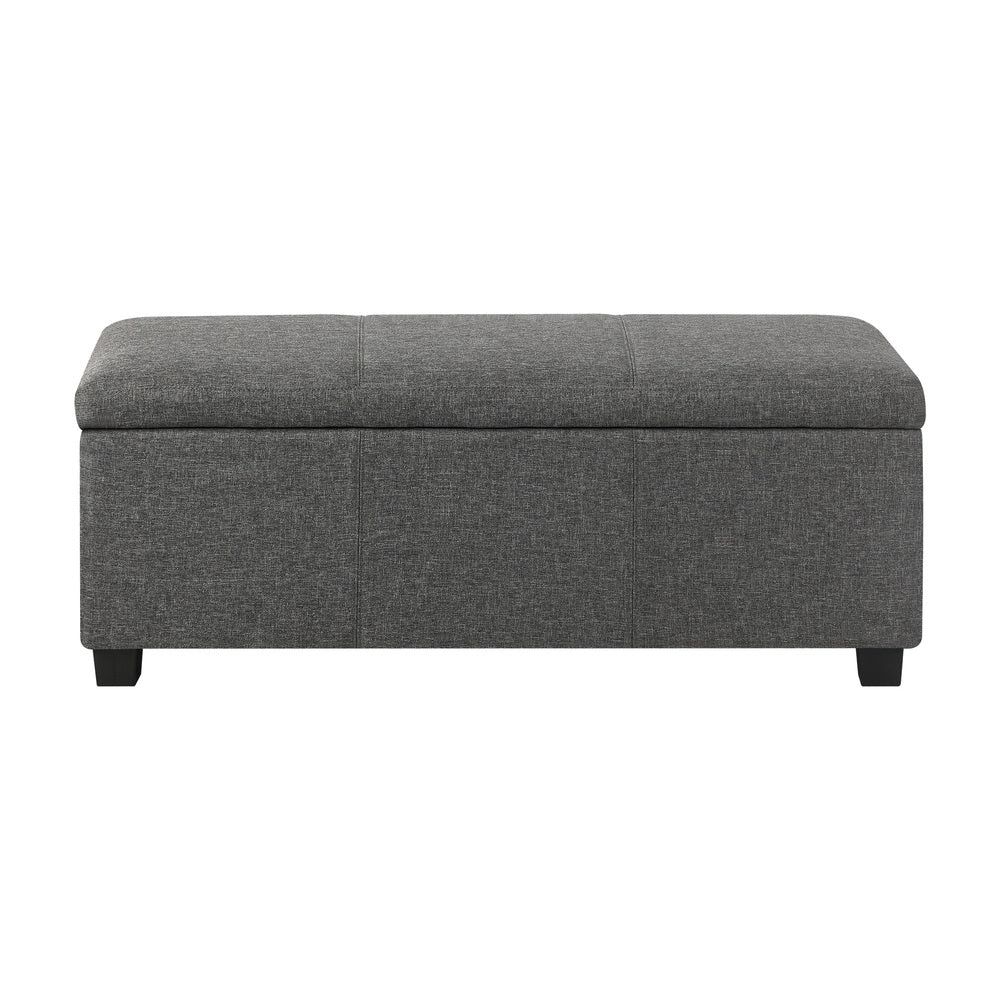 Large Blanket Box Ottoman - Stylish Arm Foot Stool with Ample Storage
