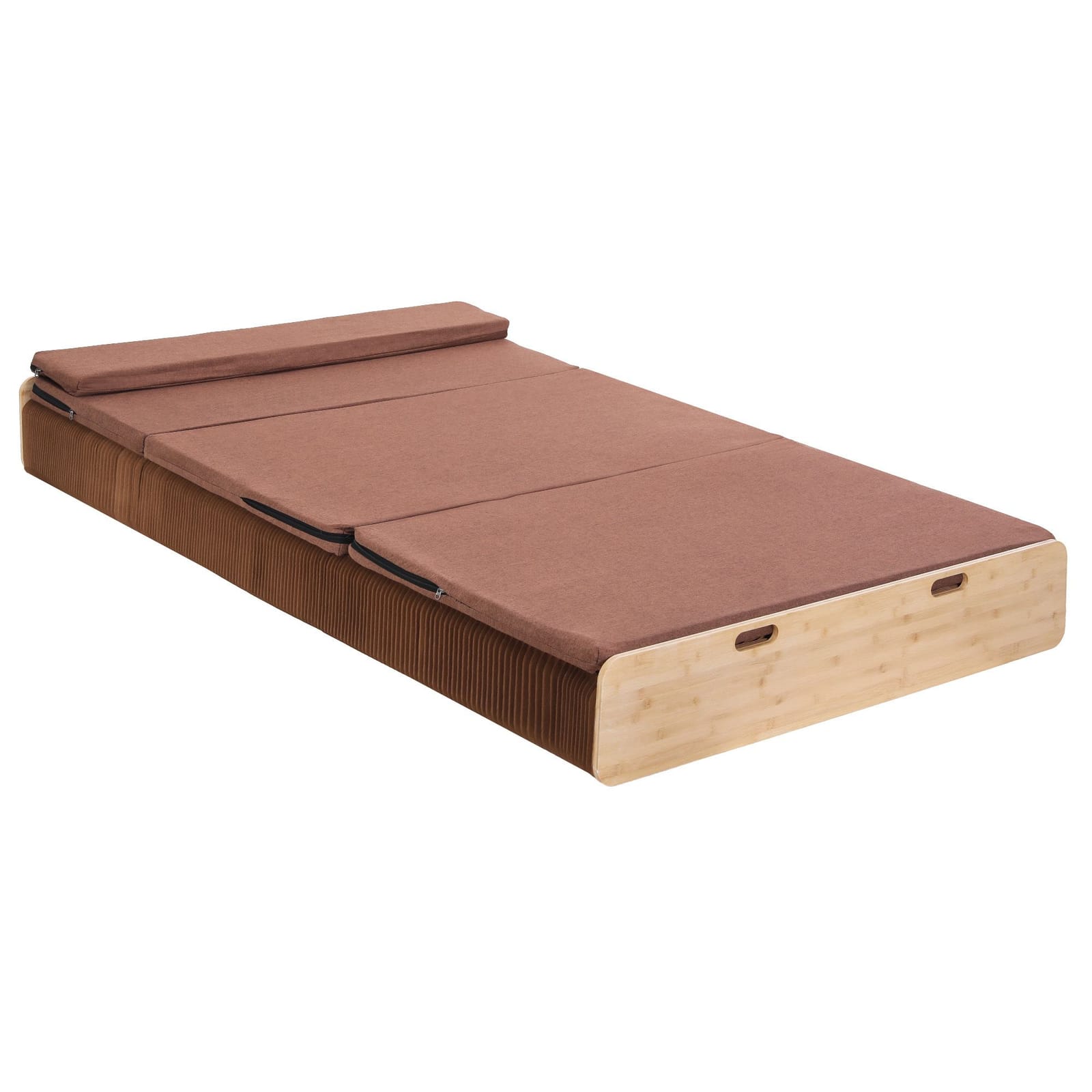 Folding Paper Bed Frame Brown 200x120cm
