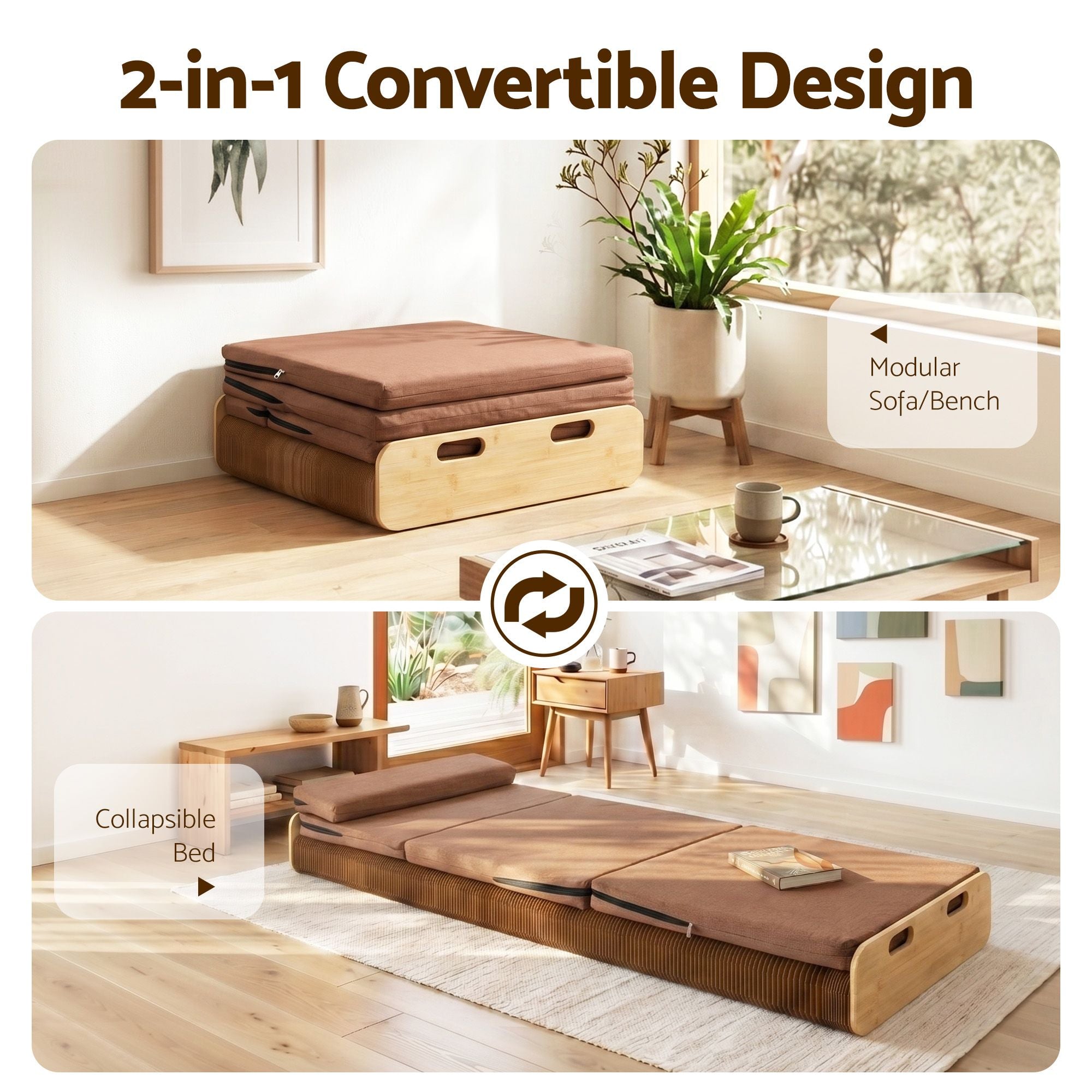 Folding Paper Bed Frame Mattress 300kg | Simpledeals