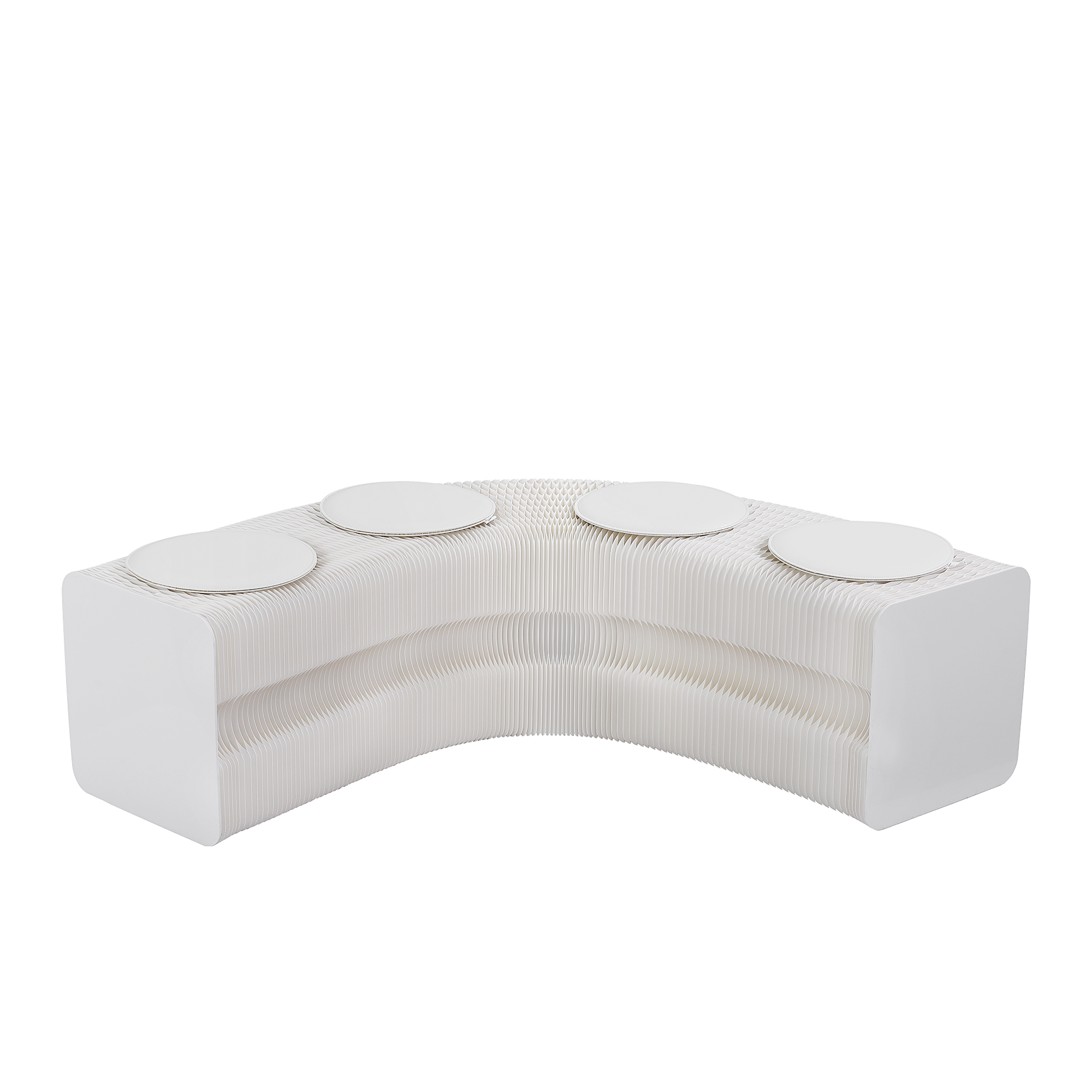 Folding Paper Bench 4 Seat Accordion Stool | Simpledeals