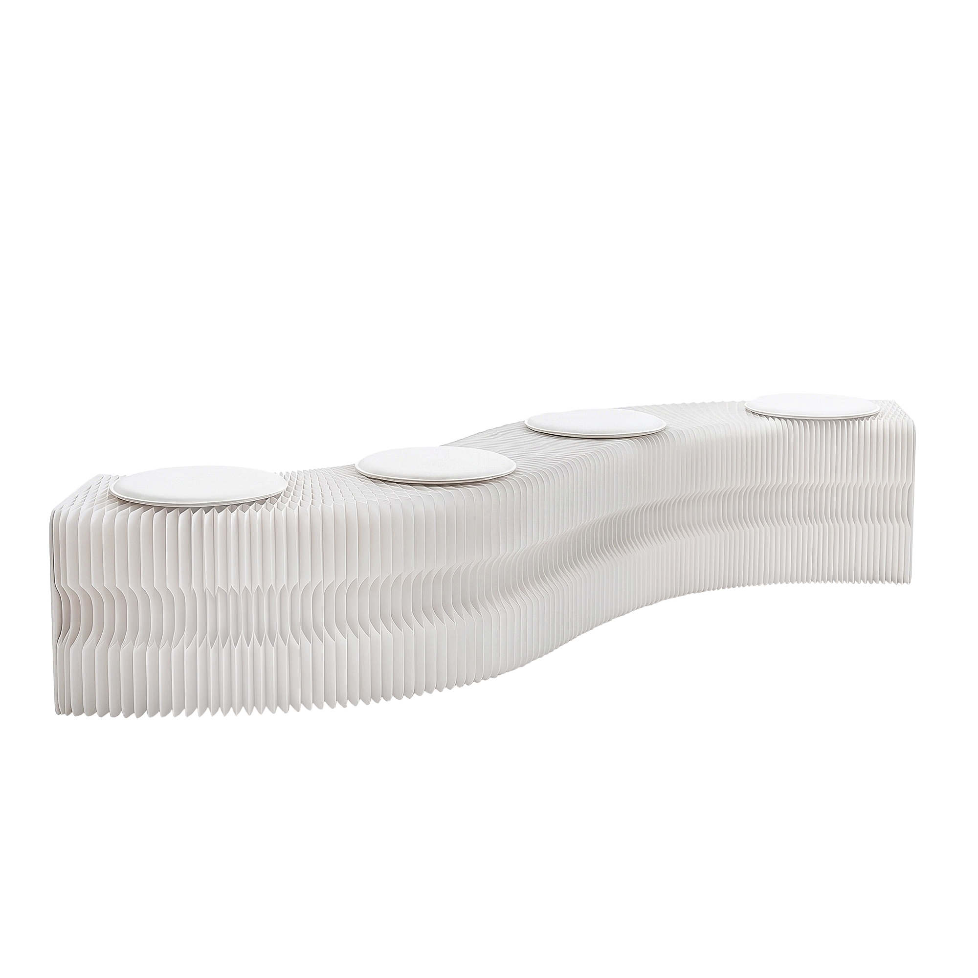 Folding Paper Bench 4 Seat Accordion Stool | Simpledeals