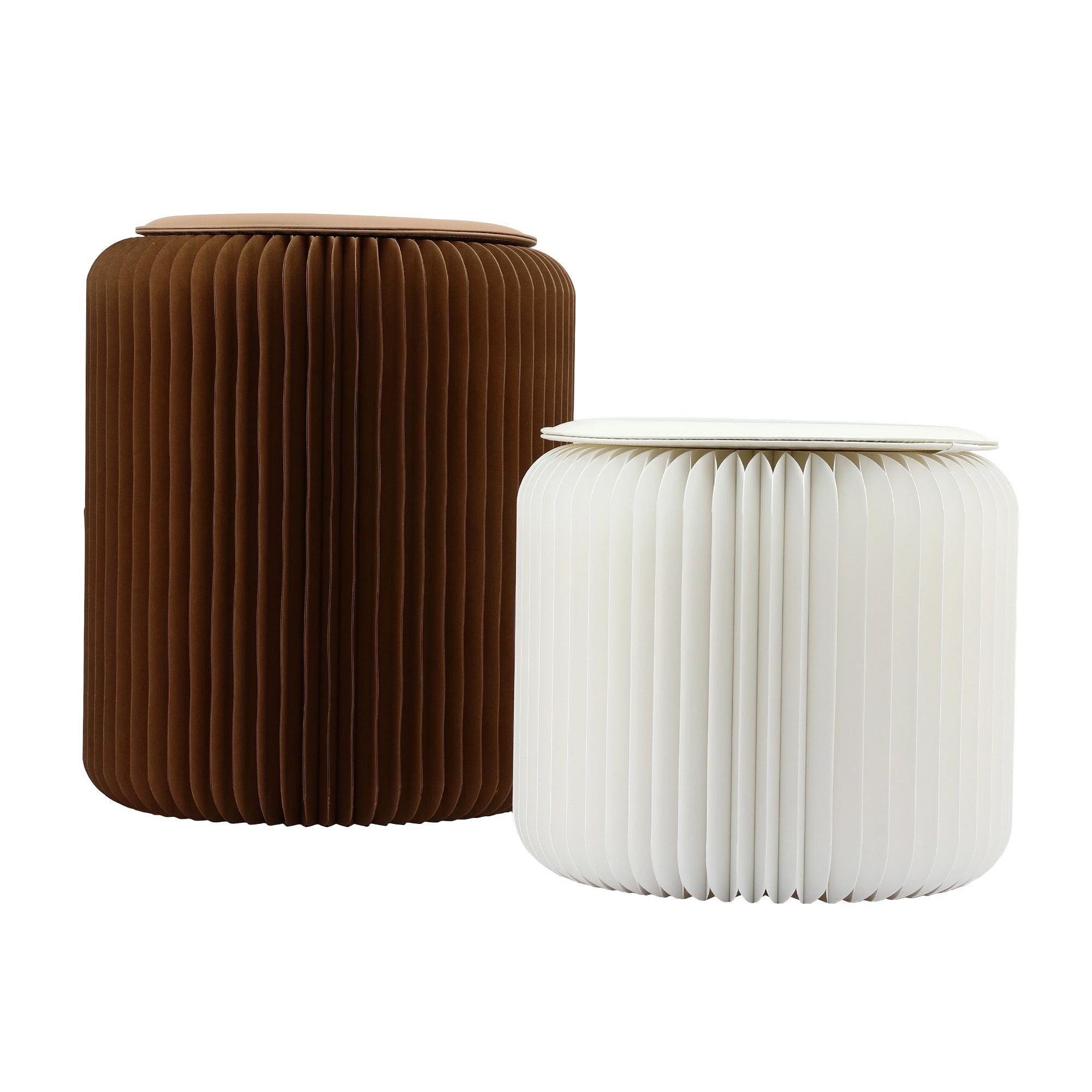 Folding Paper Stools Set 2 Cushions 100KG | Simpledeals