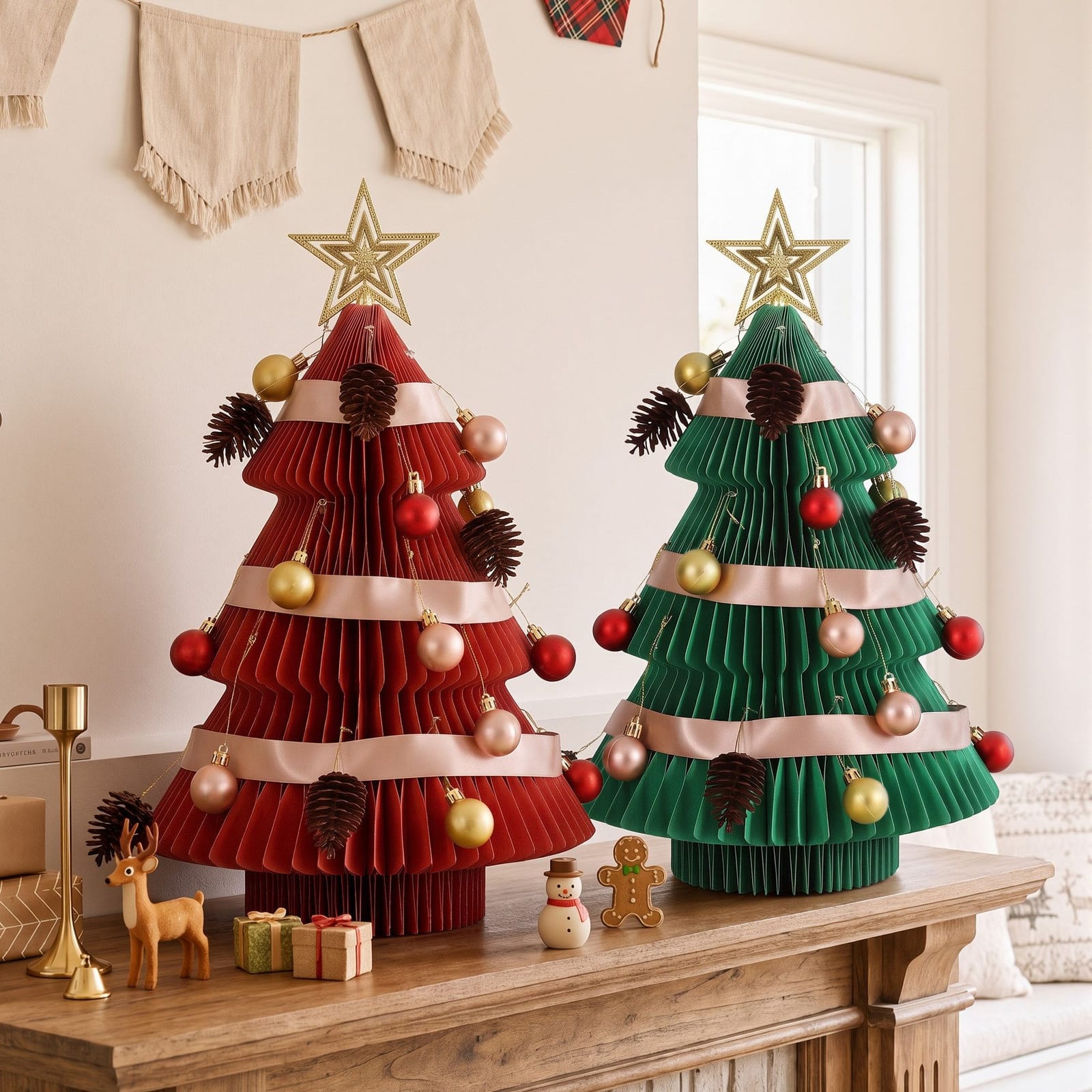 Folding Christmas Tree 2X 28x38cm