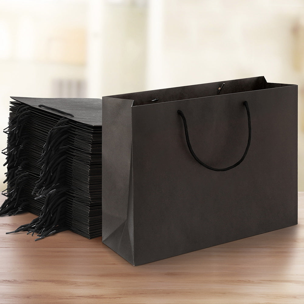 50Pcs - 50Pcs Reusable Black Paper Gift Bags