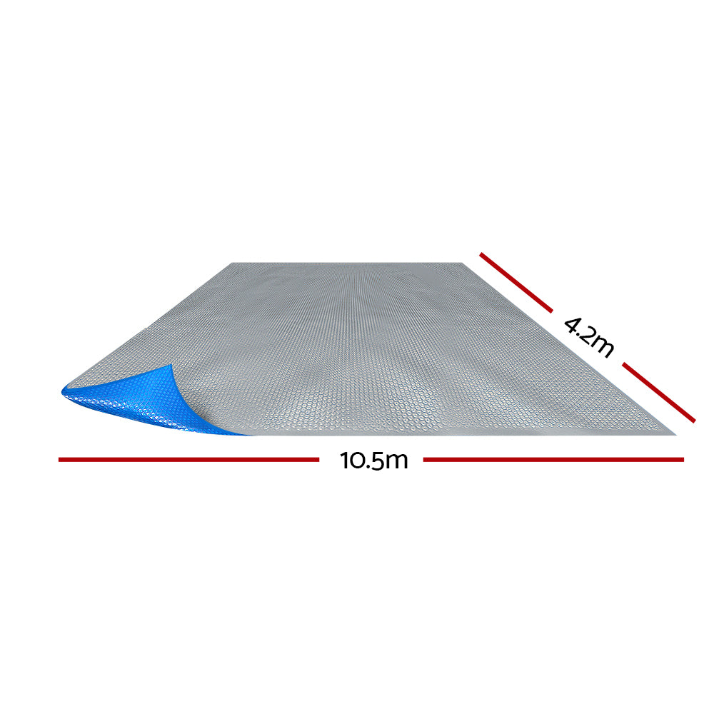 Aquabuddy 10.5x4.2m Pool Cover 500 Micron Solar Blanket Blue