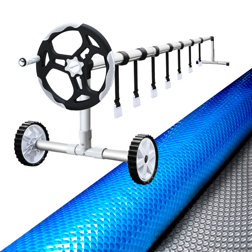 Blue colour - Aquabuddy 10.5x4.2m Pool Cover 500 Micron Solar Blanket Blue