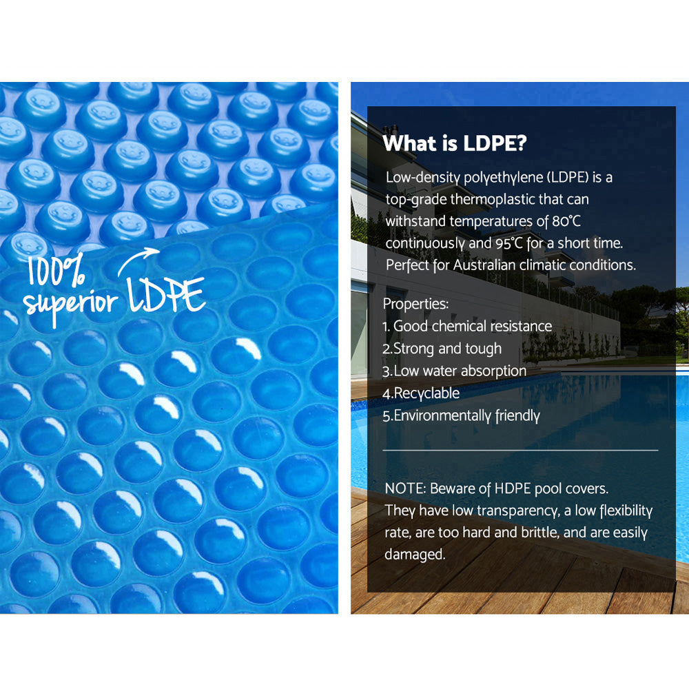 11x4.8m 500 Micron Pool Cover Blue Solar Swimming Blanket
