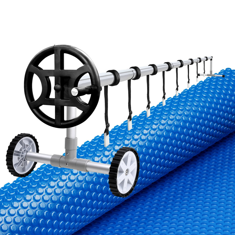 Pool Cover 600 Micron 6.5x3m w/ Roller 4m Swimming Pools Solar Blanket