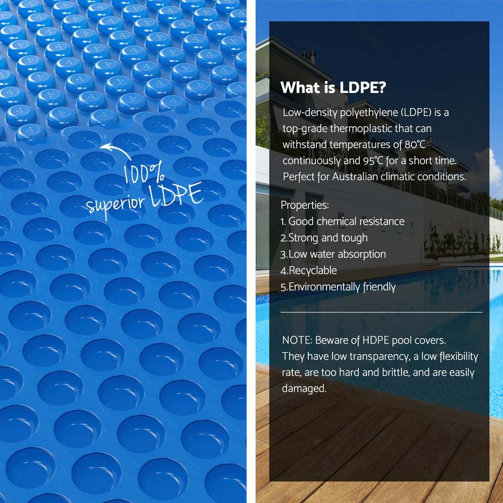 Pool Cover 600 Micron 7x4m w/ Roller 4m Swimming Pools Solar Blanket