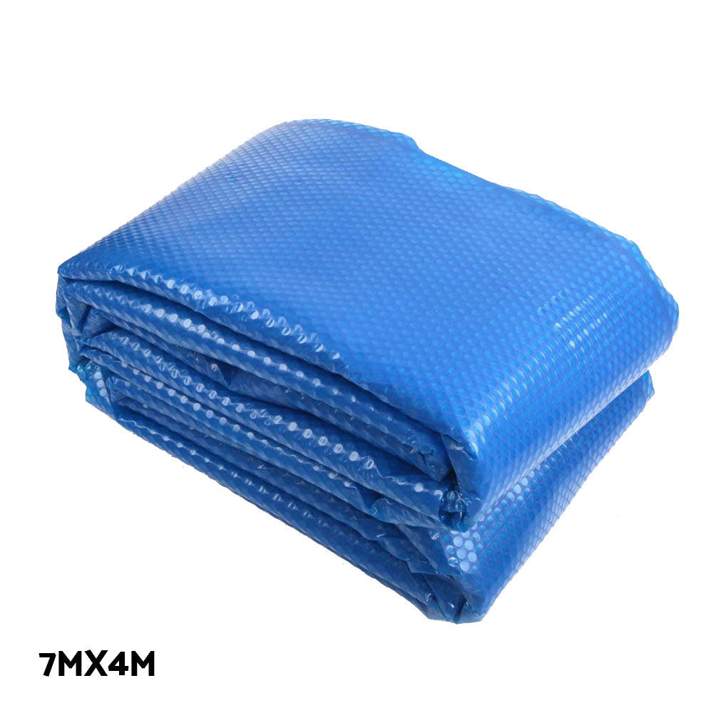 Aquabuddy Pool Cover 500 Micron 7x4m Silver Swimming Pool Solar Blanket 4m Roller | Pool Covers & Accessories