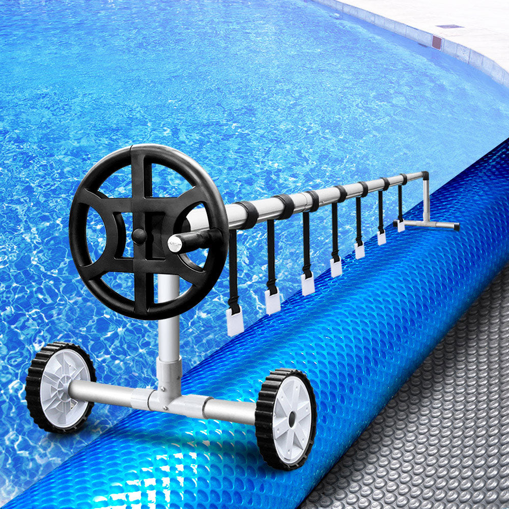 Covers Bubble - Aquabuddy Pool Cover 500 Micron 7x4m Silver Swimming Pool Solar Blanket 4m Roller