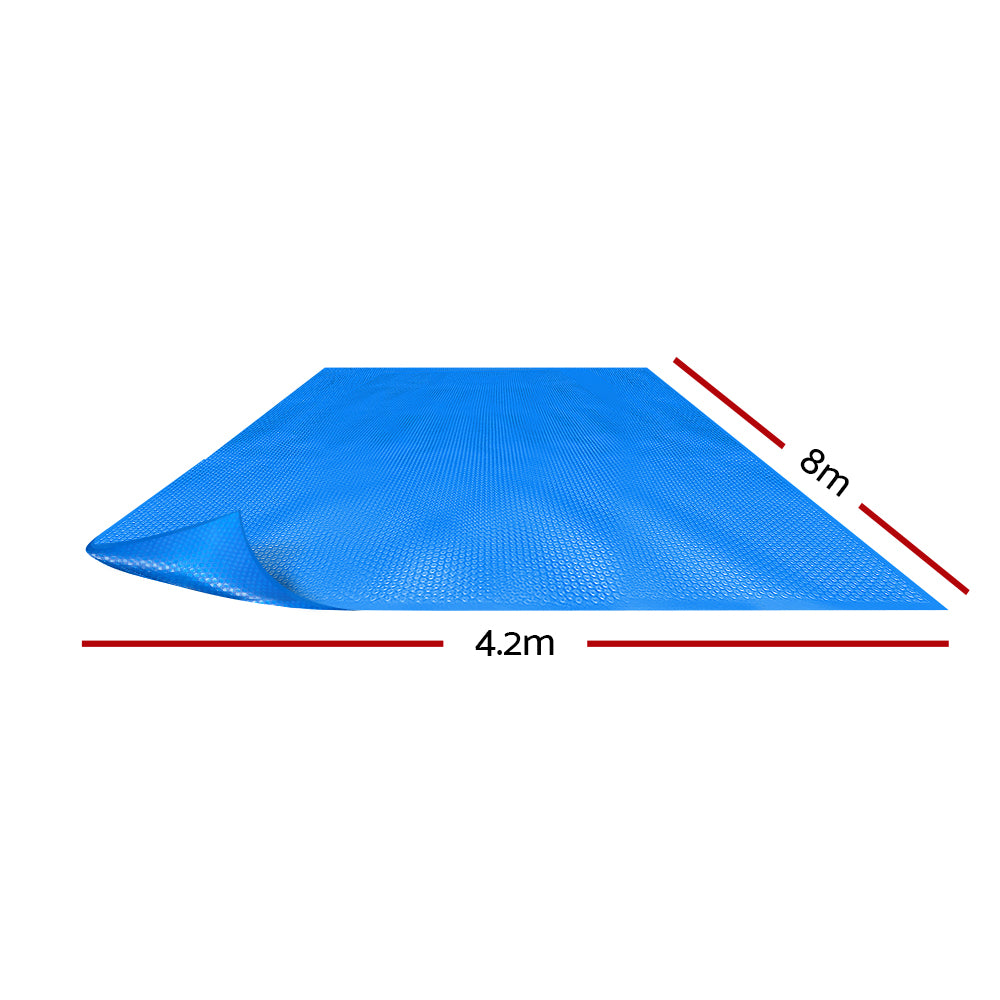 Aquabuddy 8M X 4.2M Solar Swimming Pool Cover 400 Micron Outdoor Bubble Blanket