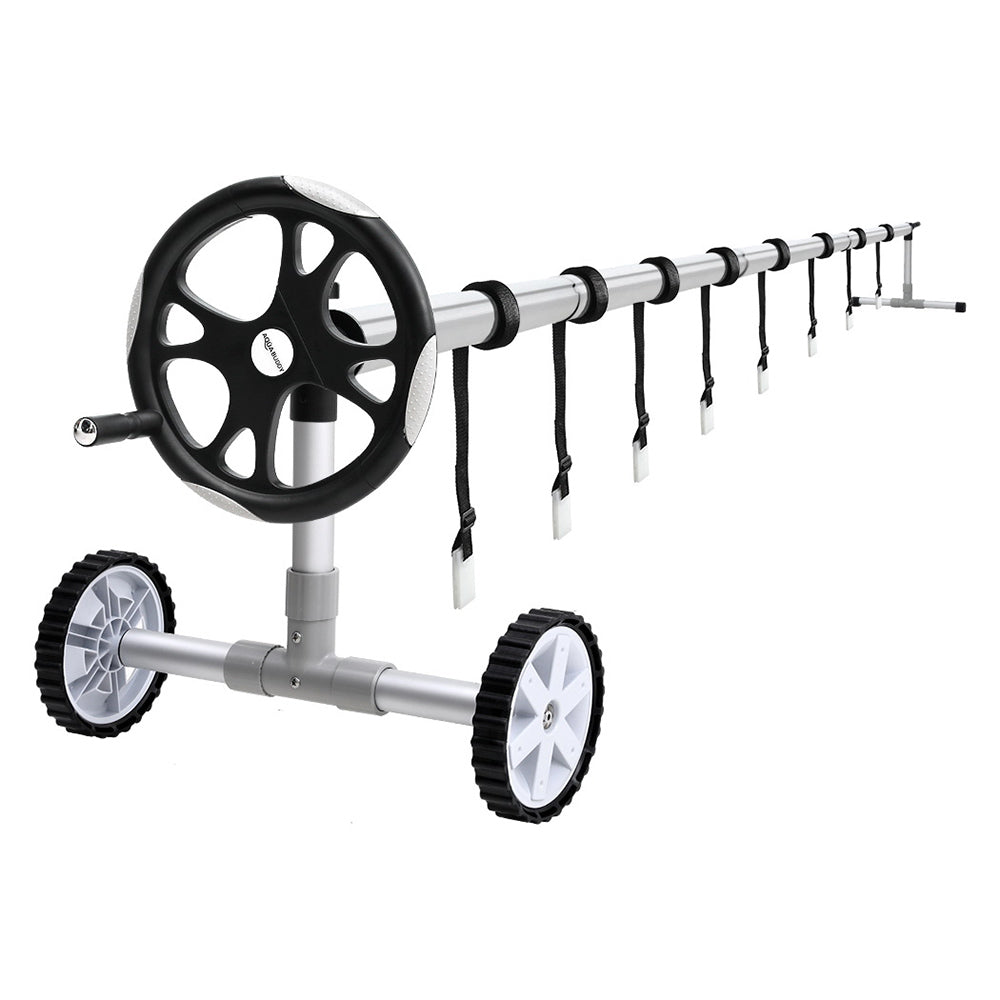 Pool Cover Roller 6.55m Adjustable Swimming Pool Solar Blanket Reel with Pool Covers & Accessories