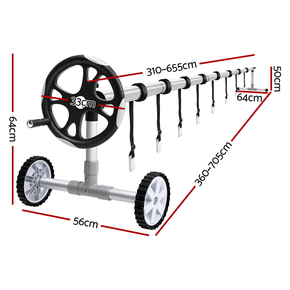 Pool Cover Roller 6.55m Adjustable Swimming Pool Solar Blanket Reel | Pool Covers & Accessories - photo 6